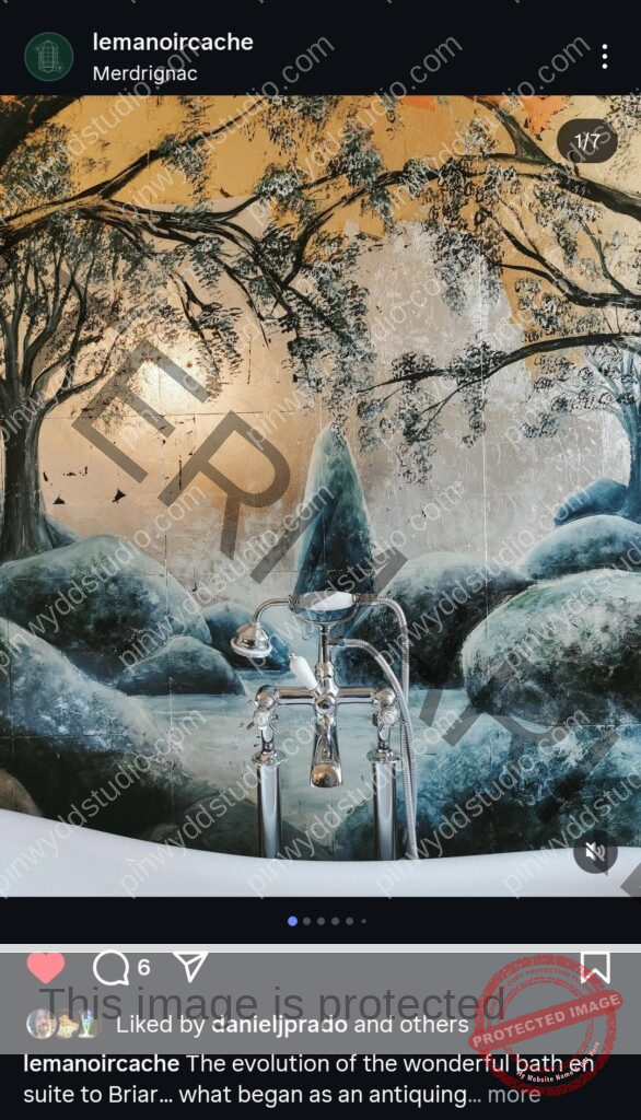 Fresque Salle de Bains Le Manoir Caché